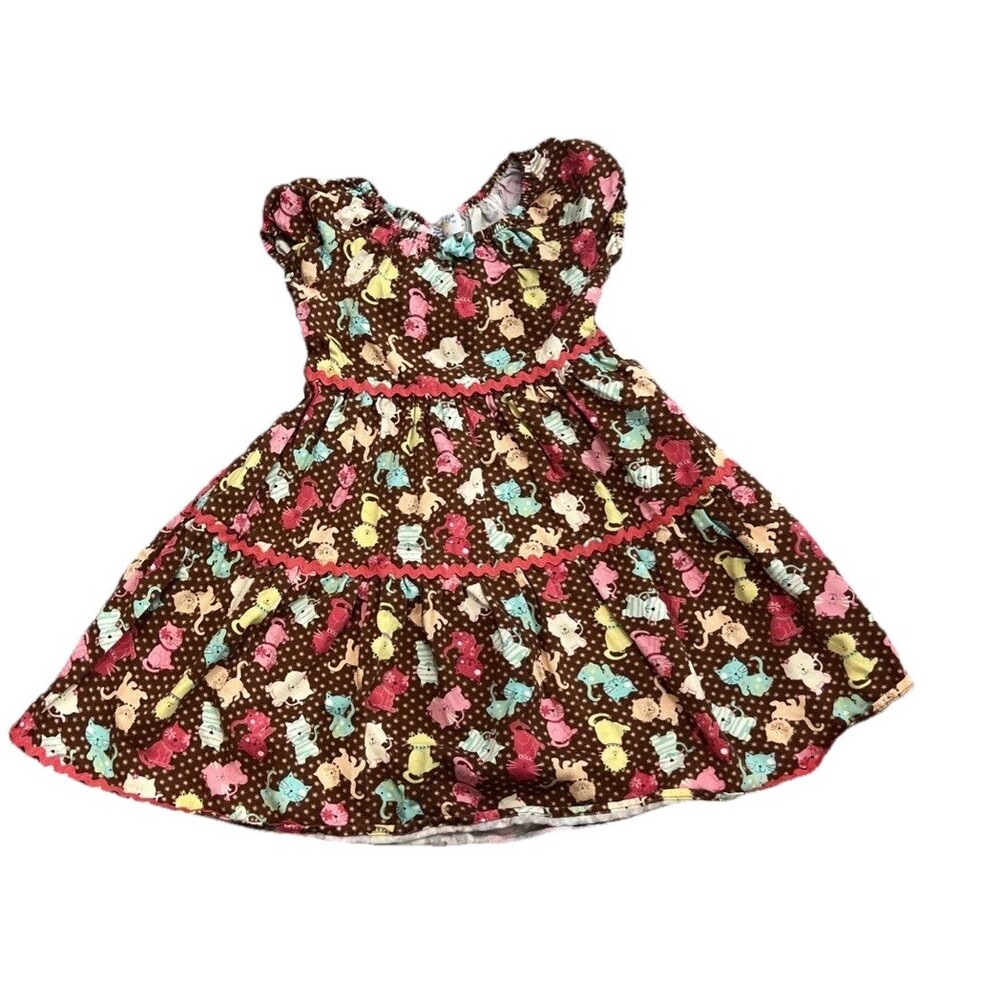 Vintage Honey Brand Animal Print Multicolor Vibrant Timeless Dress One Size Girl